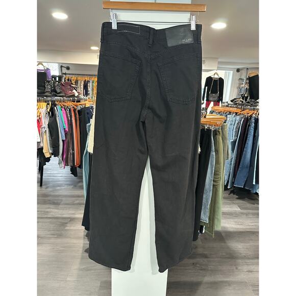 Rag & Bone Logan Mid Rise Wide Leg Black Jeans Size 25 - Picture 2 of 8